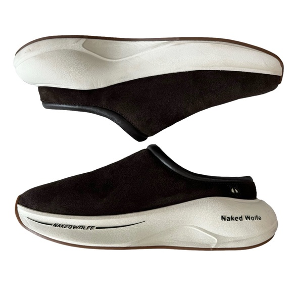 Naked Wolfe Dawn Dark Brown Suede Backless Slip-On Sneakers Size 9 - Picture 6 of 16